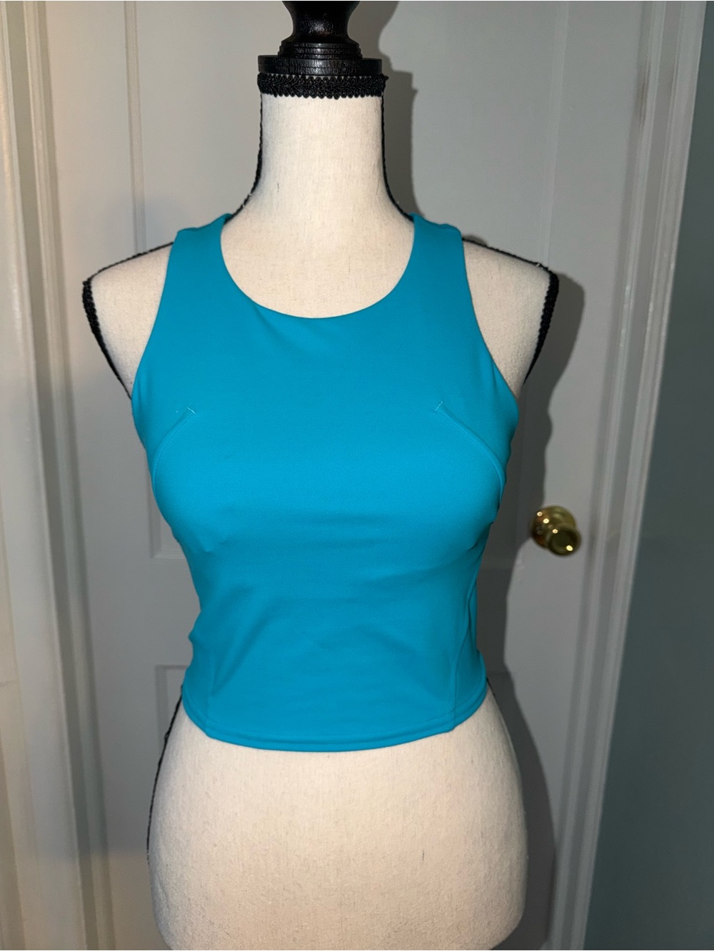 lululemon athletica Bright Turquoise Racerback Crop Tank